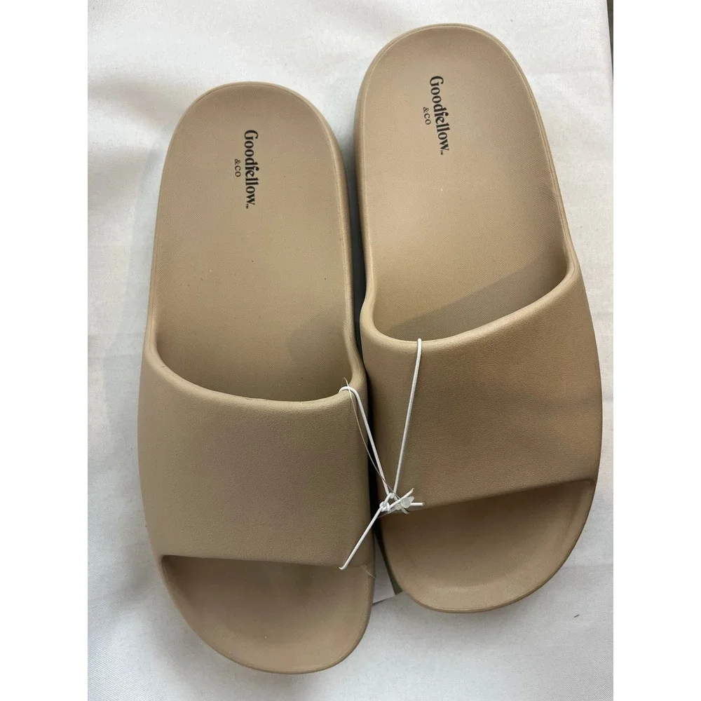 Goodfellow & Co Mens Tan Khaki Slide Sandals Size 9 F425071-Q4/23‎